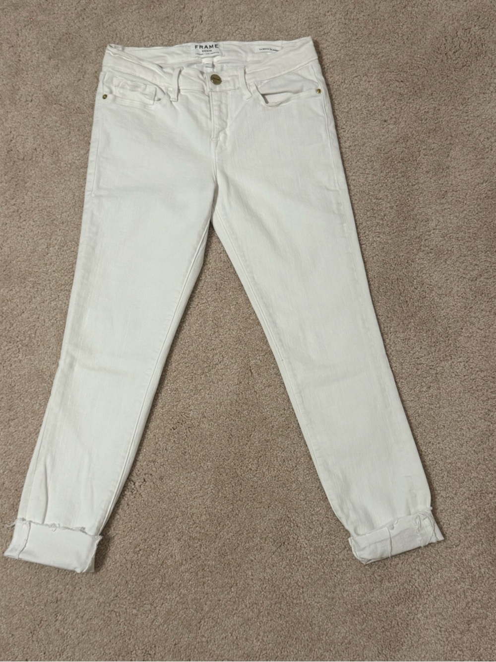 FRAME Le Skinny de Jeanne White Jeans Size 26